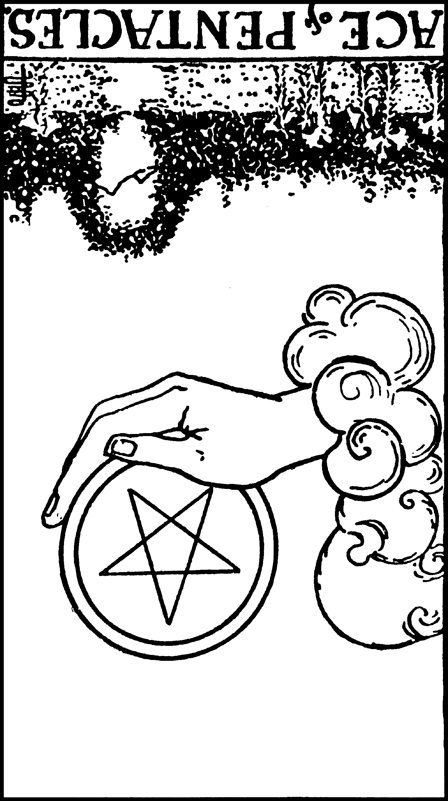 Ace of Pentacles (reversed)