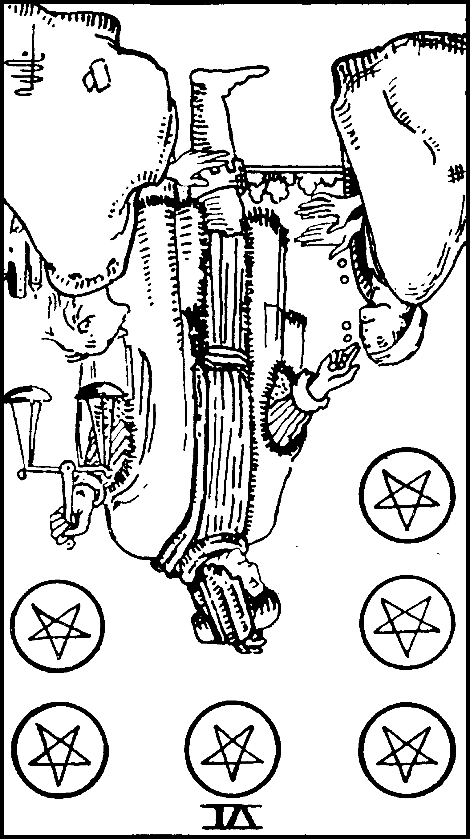 Six of Pentacles (reversed)